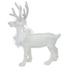 Northlight Cable Knit Sweater Standing Reindeer Christmas Figure - 13.5" - White - 4 of 4