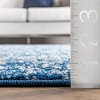 Nuloom Vintage Waddell Area Rug, Round 5', Blue - 3 of 4