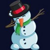 Junior's Design By Humans Christmas Dabbing Snowman By GiftsIdeas T-Shirt - 2 of 3