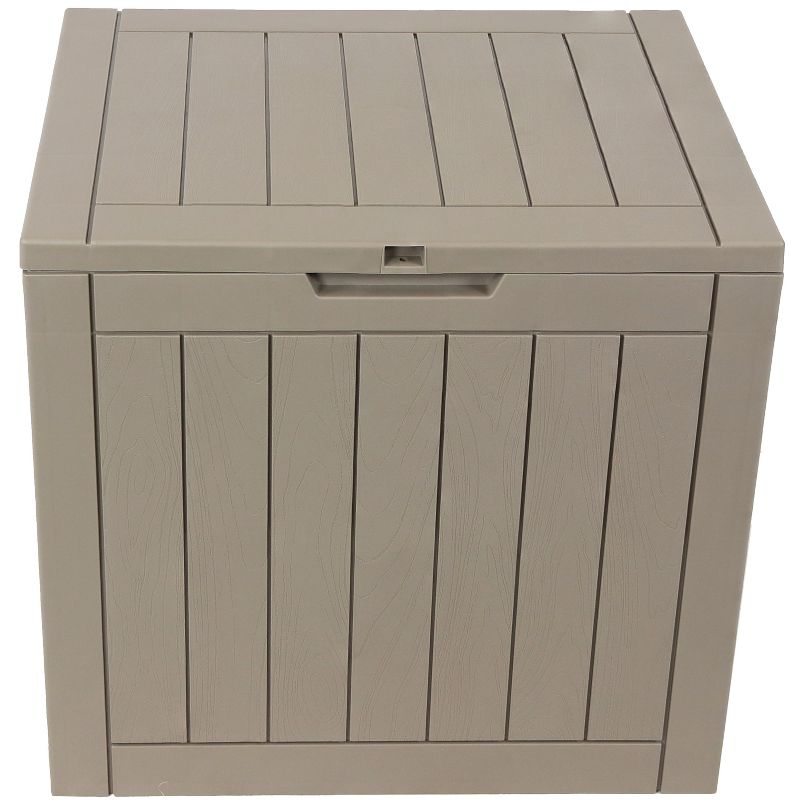 Sunnydaze Lockable Outdoor Small Deck Box with Storage and Side Handles - 32-Gal., 4 of 17