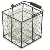 Cheung's Teska Square Glass Jar in Brown Wire Basket - Large - 4 of 4