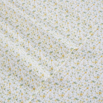 Evie Sungold Floral Cotton Percale King Sheet Set