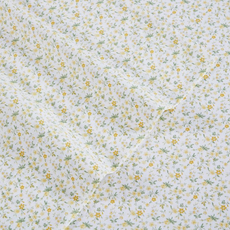 Laura Ashley Cotton Percale Printed Sheet Collection - Deep Pocket -Soft & Cool Feel, 3 of 10