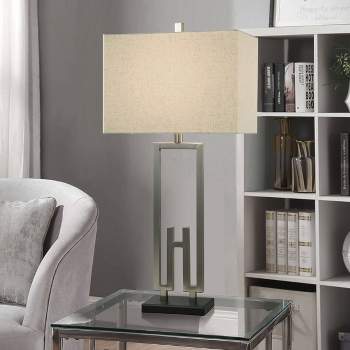 Modern Brushed and Satin Table Lamp Brushed Nickel - StyleCraft