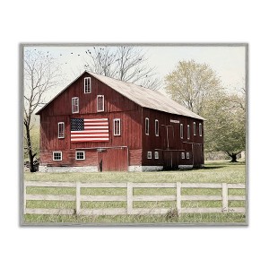Stupell Industries Patriotic Barn Flag, 11" x 14" - 1 of 4