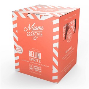 Miami Cocktail Bellini Wine Spritz - 4pk/250ml Cans - 1 of 3
