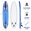Costway 10.5’ Inflatable Stand Up Paddle Board SUP W/Carrying Bag Aluminum Paddle - 3 of 4