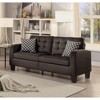 NicBex 72.25 Inch Tufted Detail Loveseat Sofa,2-Seater Sofa with 2 Pillows for Living Room,Small Space,Office,Apartment,Brown - 2 of 4