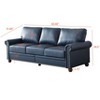 NicBex 82.68 Inch Faux Leather Storage 3-Seat Upholstered Sofa for Living Room,Small Space,Office,Apartment - 3 of 4