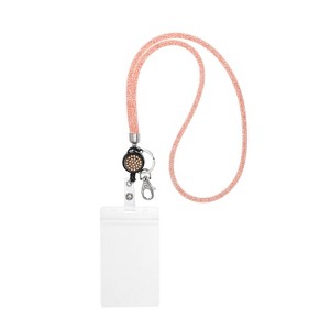 Unique Bargains Crystal ID Card Bling Keychain Lanyards with Metal Clasps - 1 of 4