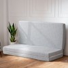Wellos Non-Slip Firm Portable Tri Folding Gel Memory Foam Mattress 3" Foldable Mattress - 3 of 4
