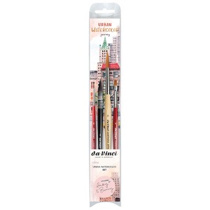 da Vinci Artist Signature Collection by May & Berry Design Studio (Urban Watercolor Journey), Watercolor Brushes, Assorted, 4 Brush Set - 1 of 4