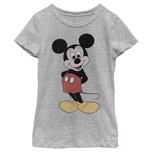Girl's Disney Mickey Mouse Classic Cartoon Smile T-Shirt - 1 of 4