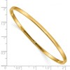 Black Bow Jewelry 3mm 14k Yellow Gold Polished Hollow Square Tube Bangle Bracelet - 4 of 4