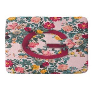 Deny Designs Burcu Korkmazyurek Summer Botanical Monogram Memory Foam Bath Mat - 1 of 4