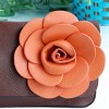 Slickblue Flower Clutch Purse, Faux Leather Finish, Shoulder Bag, Black Mystery/Luxurious Coffee, 7.5" x 5.3" - 4 of 4