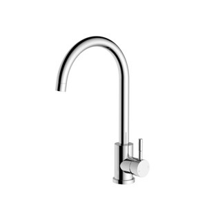 Elegant Lighting Finn Single Handle Kitchen Faucet in Chrome - 1 of 4
