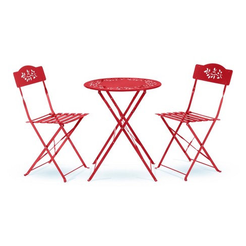 Red discount bistro sets