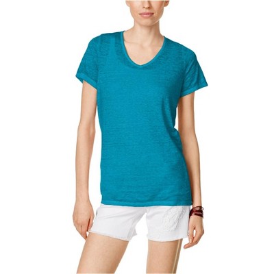 I.N.C International Concepts Womens High Low Hem Basic T-Shirt, Blue, Medium