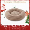 JOEJOY Round Dog Bed with Anti-Slip Bottom & Removable Cover,Rabbit Fur and Teddy Fabric with Drawstrings - 3 of 4