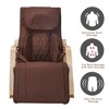 Full massage function-Air pressure-Comfortable Relax Rocking Chair, Lounge Chair Relax Chair with Cotton Fabric Cushion Brown - 3 of 4
