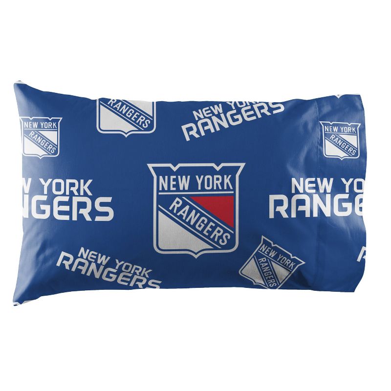 NHL New York Rangers Rotary Bed Set, 3 of 4