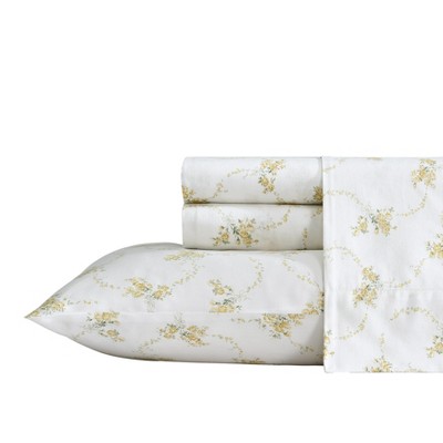 Laura Ashley 100% Sateen Cotton T300 Sheet Set