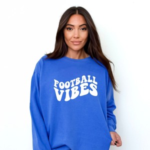 Simply Sage Market Retro Football Vibes Garment Dyed Sweatshirt - 1 of 4