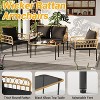 4-Piece Wicker Patio Set – Rattan Bistro Set with Waterproof Cushions, Loveseat, 2 Armchairs & Glass Table - 4 of 4