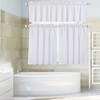 Waffle Weave Textured Short Curtains Kitchen Waterproof Bathroom Half Window Tier Curtains - 3 of 4