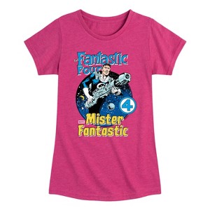 Girls' - Marvel - Fantastic Four Mr Fantastic Comic Book Cover Fitted Short Sleeve Graphic T-Shirt - 1 of 4