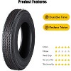 Trailer Tires,Load Range,Heavy Duty Bias Ply Vacuum Tires for Small Light Trailers Boat Towing Caravans Campers Utility Cargo,2 Pack - 3 of 4