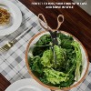 Folkulture Cooking tongs, Kitchen Tongs, Salad Tongs for Serving, Stainless Steel Tongs, 11.5 Inch - Wooden Handle - 2 of 4