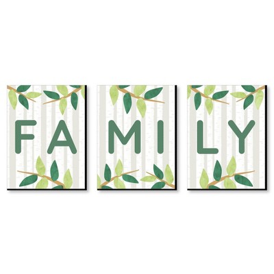 Big Dot of Happiness Family - Home Wall Art and Living Room Decor - 7.5 x 10 inches - Set of 3 Prints