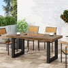 Christopher Knight Home Canyon Outdoor 40,000 BTU Fire Pit Dining Table with Tank Holder, Antique Teak/Black - 2 of 4