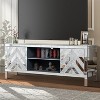 Bella Depot 59''W Mirrored TV Stand Console Table with Open Storage for 65+ inch TV - 4 of 4