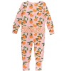 RuffleButts SoftSnooze Baby Girls Ruffle One Piece Convertible Pajamas - 2 of 4