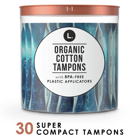 L Organic Cotton Super Absorbency Compact Tampons 30ct Target