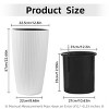 Gulches 22.5 White Imitation Rattan Planter with Automatic Watering System - Indoor/Outdoor, 2-Pack - 3 of 4