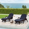 Christopher Knight Home Yannic Outdoor Water Resistant Fabric Chaise Lounge Cushions - 2 of 4