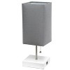 Petite Stick Lamp with USB Charging Port and Fabric Shade - Simple Designs - 3 of 4