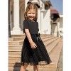 Arshiner Girls Dress Tutu Fluffy Summer Dresses Belted Wedding Party Flower Girls' Dress Size 3-11 Years - 4 of 4