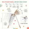 Folding High Chairs for Babies and Toddlers with Removable Tray, Lightweight Baby High Chair, 5-Point Safety Harness, Multiple Recline Positions - 3 of 4
