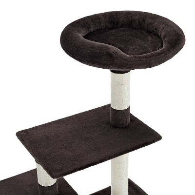 Randolph 43" Brown Plush Multi-Tier Cat Tree