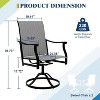 Acekool 2-Pack Outdoor Swivel Dining Chairs with Breathable Textilene Back, 360° Swivel & Rocking Patio Sling Chairs for Poolside & Garden - 2 of 4