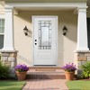Lirago 36 x 80 Right hand Inswing White Fiberglass Front doors with Brickmould 4-9/16" Vinyl Frame Frosted Glass - 3 of 4