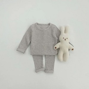 MyKids-Usa Baby Solid Color Soft Cotton Pajamas Home Clothes Sets - 1 of 4