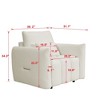 38.1 "Teddy fabric sofa, modern lounge chair, upholstered with a pillow, apartment, office, living room and bedroom - 4 of 4