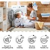 Acekool 2x6 Washable Runner Rug - Non-Slip Geometric Low Pile Carpet for Hallway, Bedroom & Laundry ,Grey - 4 of 4