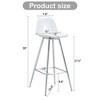 Kumasinova Small Size Kitchen Chairs Set of 2,Modern Padded Bar Stools with Metal Legs,Accent Chairs with Footrest for Kitchen,Dining Room - 2 of 4